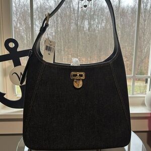 Ralph Lauren denim shoulder bag NWT